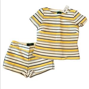 C. Wonder Stripe Jacquard Shorts & Top Set